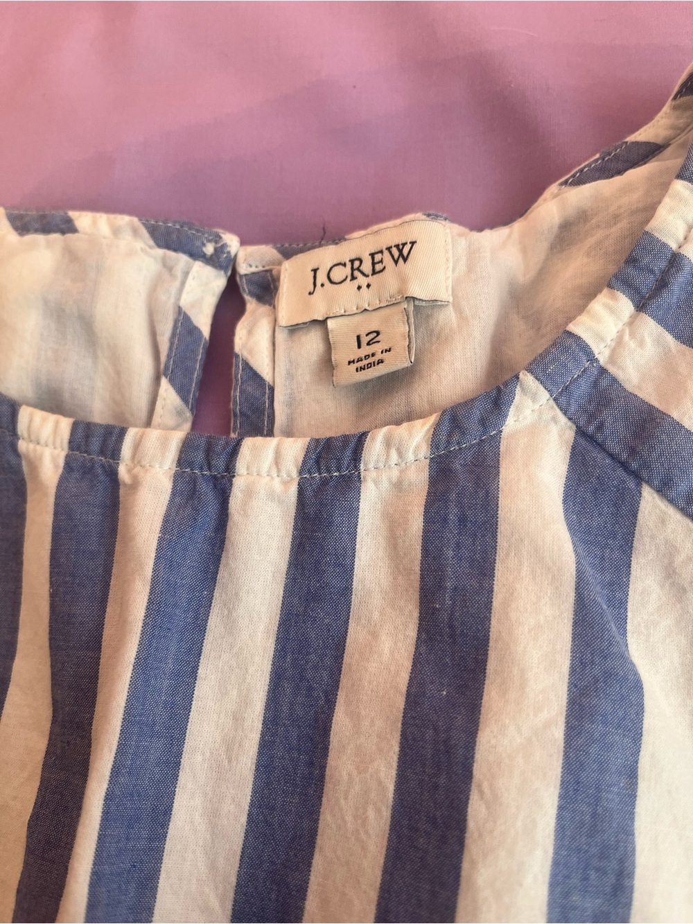 J. Crew Blue and White Striped Sleeveless Midi Dress - Picture 4 of 7